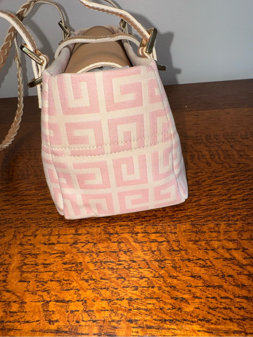 Givenchy Vintage 4G Monogram Canvas Braided Baguette Shoulder Bag w/COA - EUC - Picture 3 of 13
